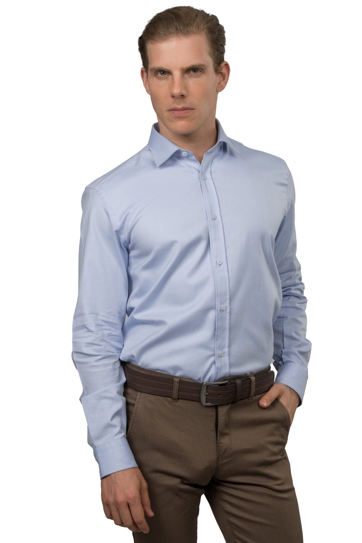 Long Sleeved Classic Oxford Shirt – Light Blue