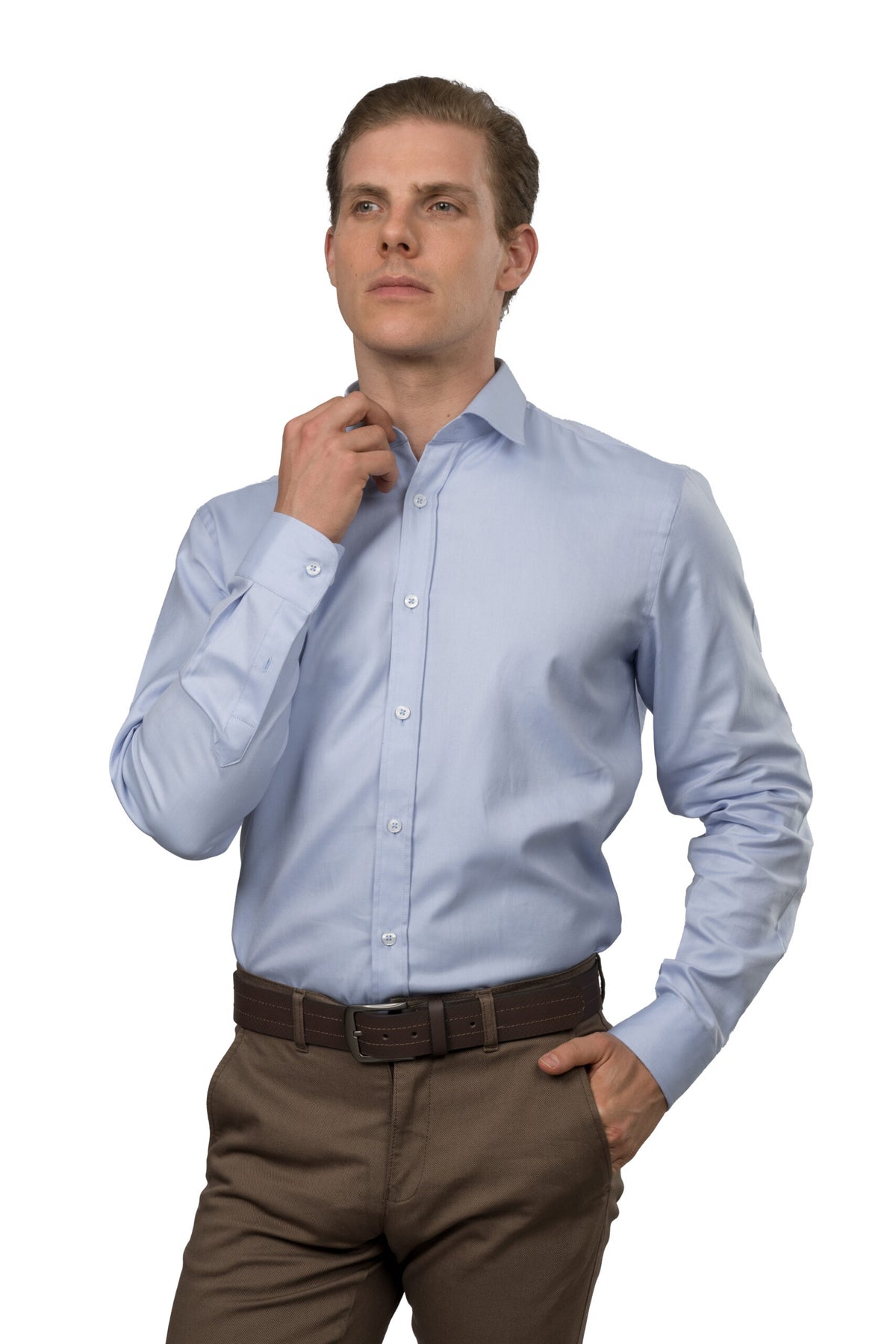 Long Sleeved Classic Oxford Shirt – Light Blue