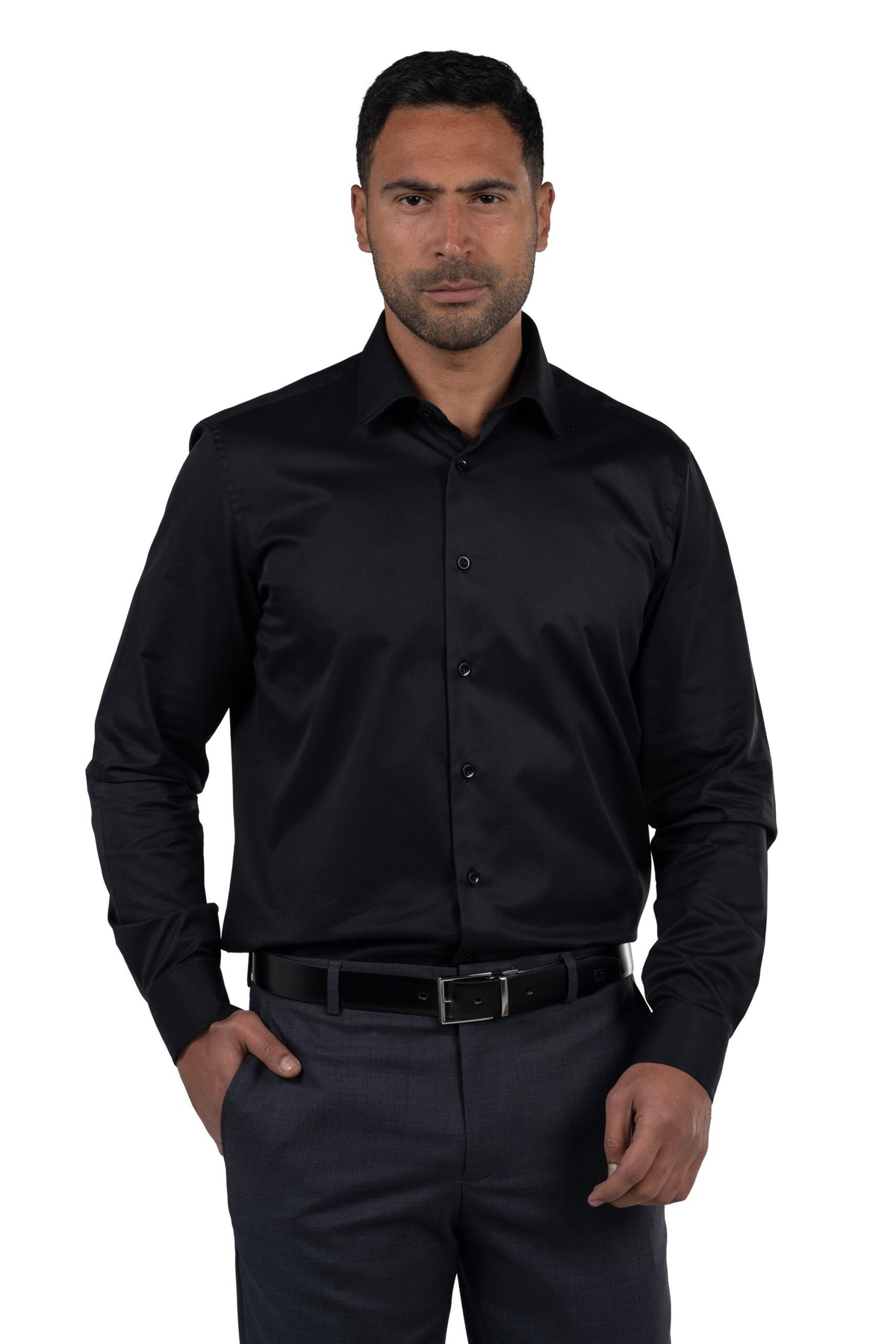 Long Sleeved Classic Shirt – Black