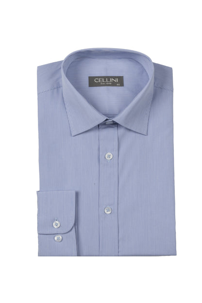 Long Sleeved Pinstripe Shirt – Light Blue