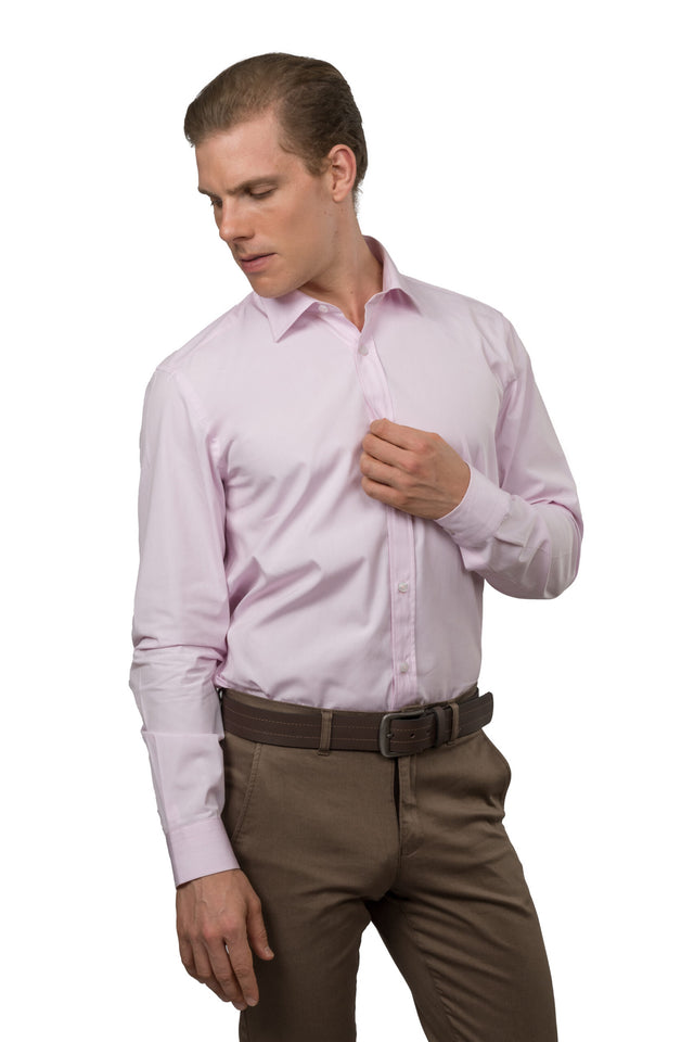 Long Sleeved Pinstripe Shirt – Pink