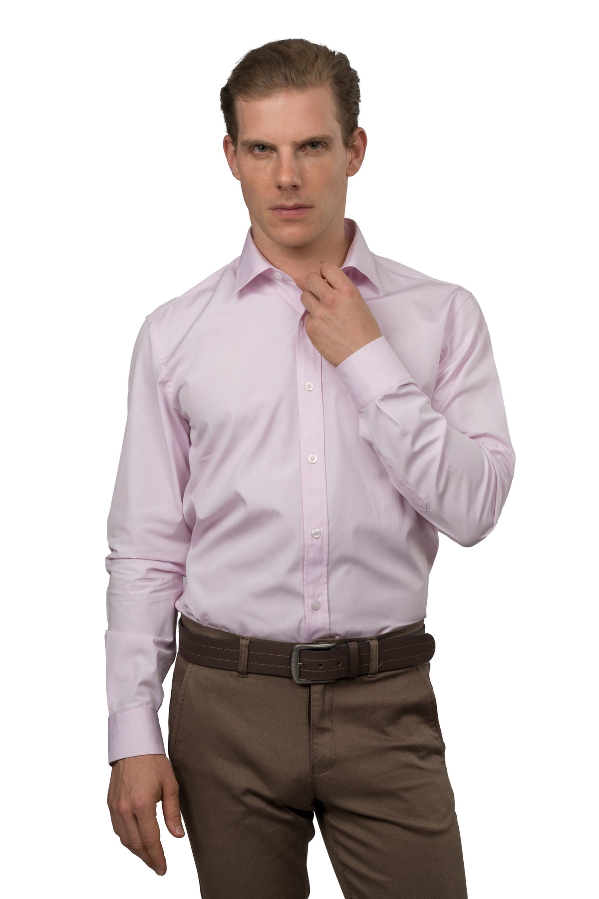 Long Sleeved Pinstripe Shirt – Pink