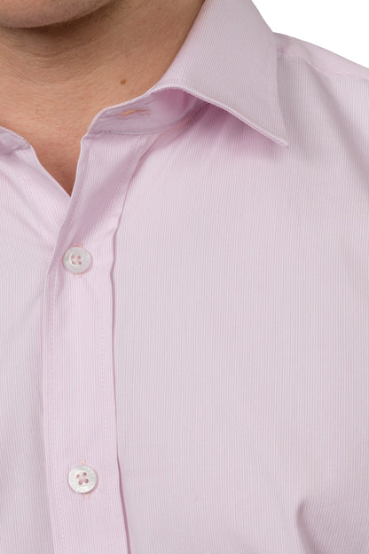 Long Sleeved Pinstripe Shirt – Pink