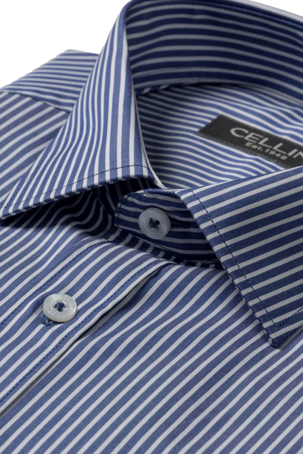 Long Sleeved Striped Classic Shirt – Dark Blue