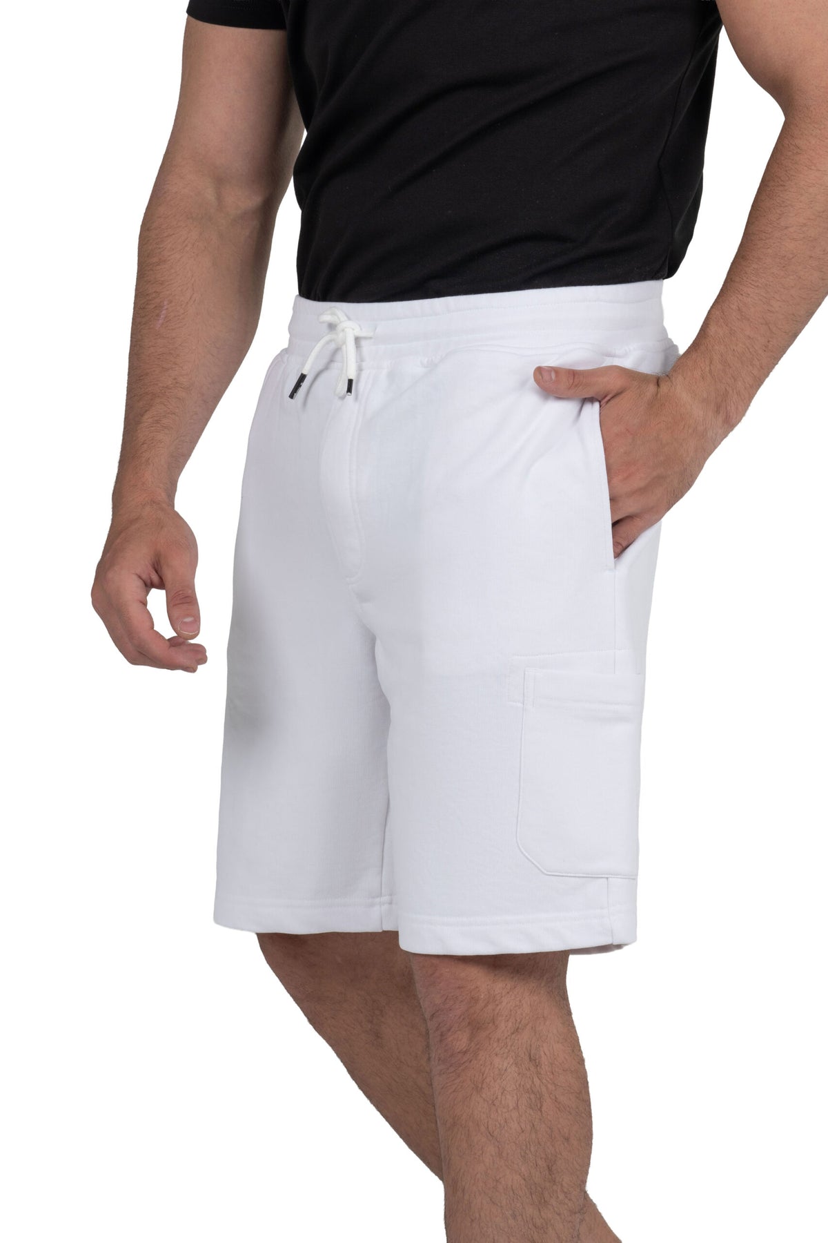Men's Cargo Bermuda Shorts – White