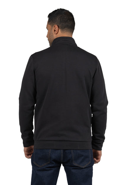 Men's Full-Zip Solid Sweatshirt – Black