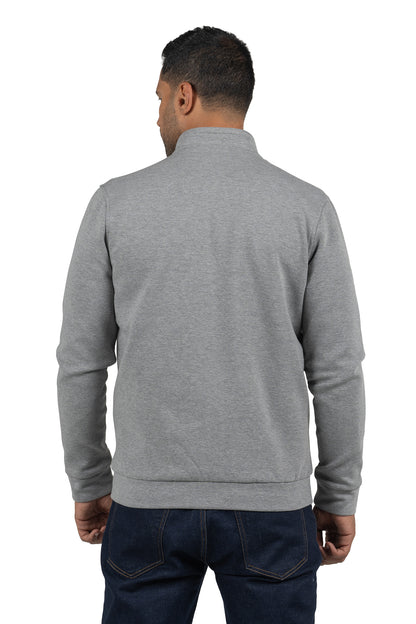 Men's Full-Zip Solid Sweatshirt – Grey