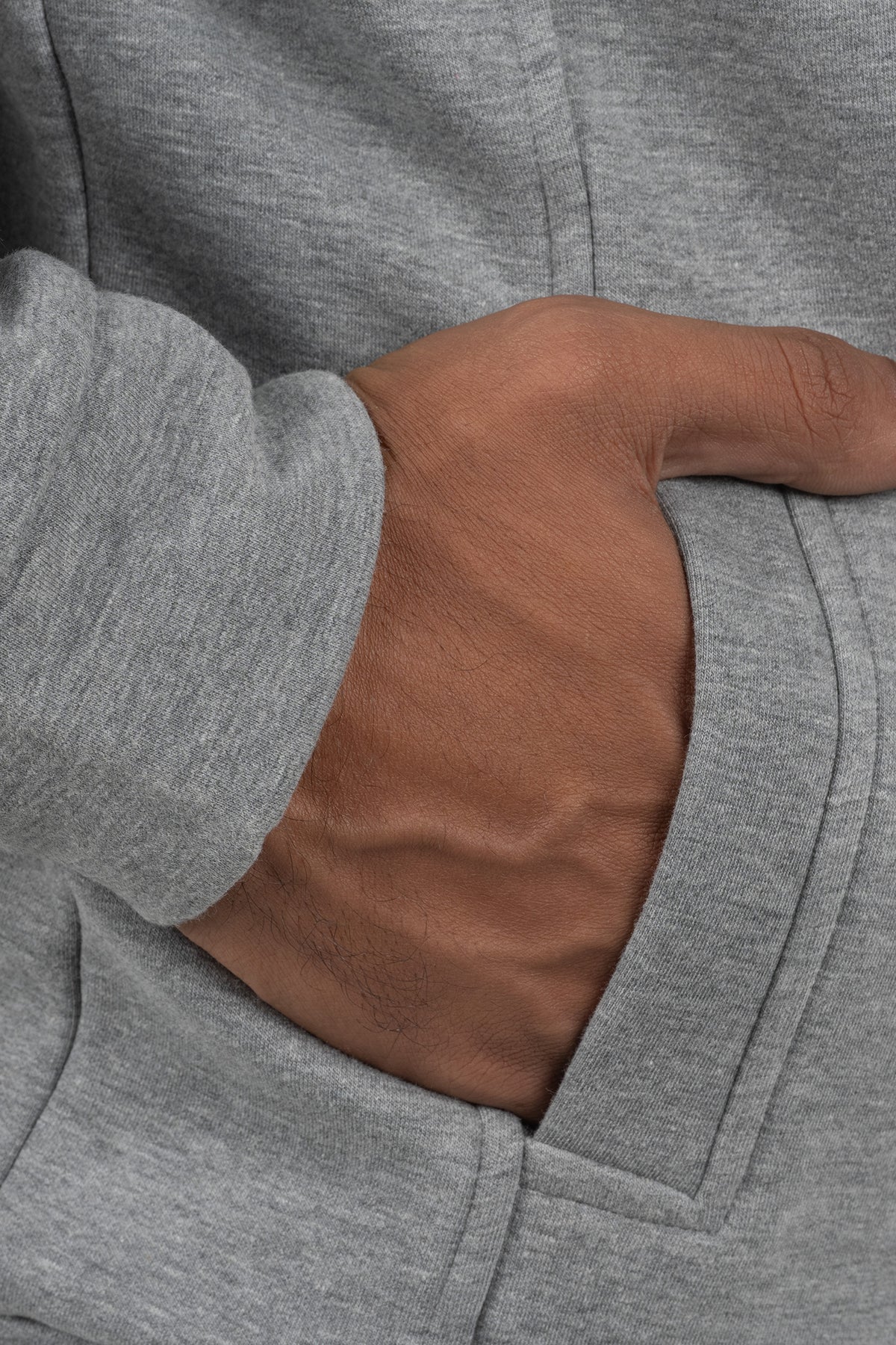 Men's Full-Zip Solid Sweatshirt – Grey