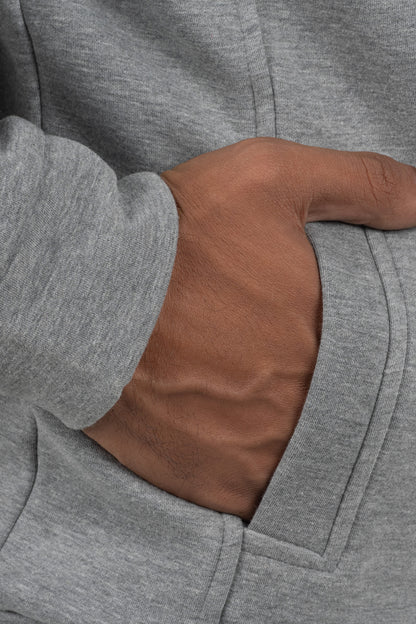 Men's Full-Zip Solid Sweatshirt – Grey