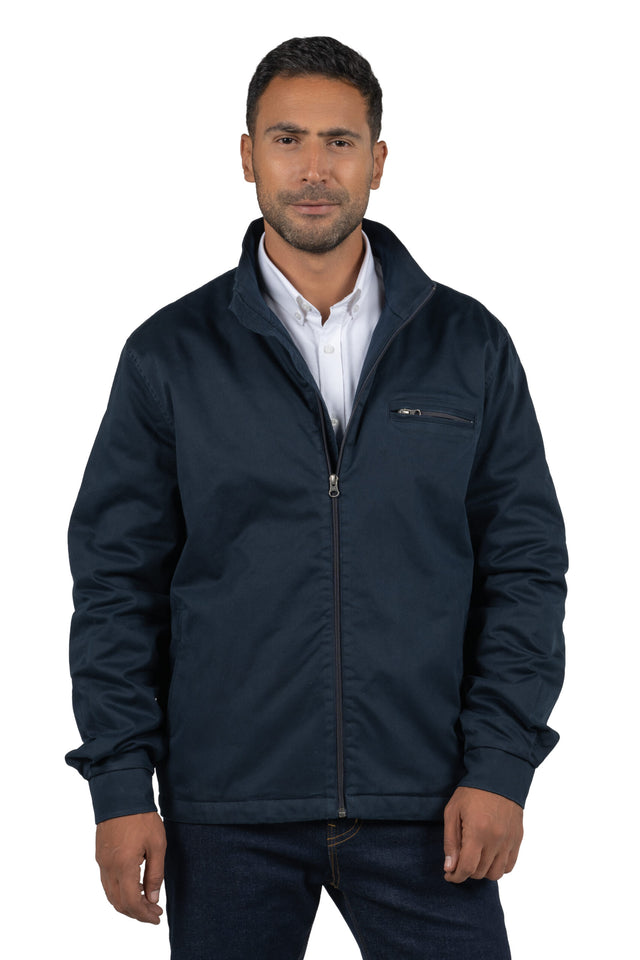 Men's Gabrdine Full-Zip Jacket – Navy