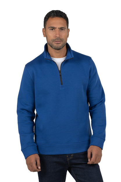 Men's Half-Zip Solid Sweatshirt – Blue