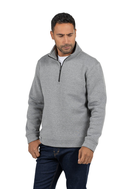 Men's Half-Zip Solid Sweatshirt – Grey