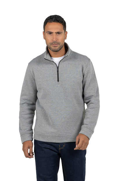 Men's Half-Zip Solid Sweatshirt – Grey