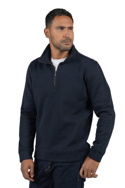 Men's Half-Zip Solid Sweatshirt – Navy