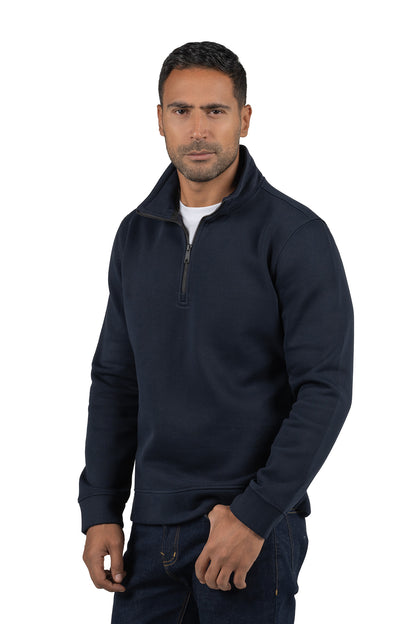 Men's Half-Zip Solid Sweatshirt – Navy