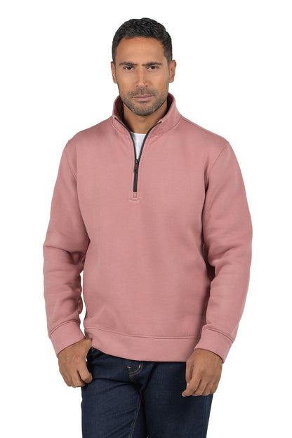 Men's Half-Zip Solid Sweatshirt – Orange