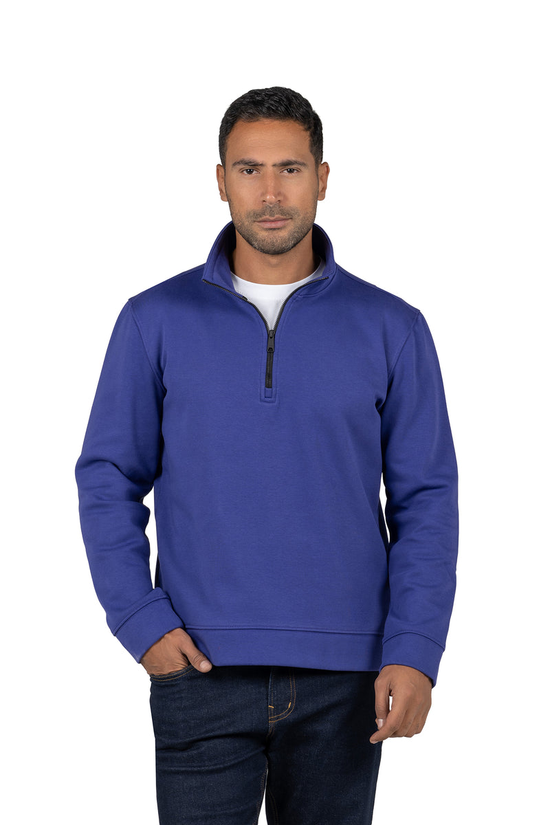 Men's Half-Zip Solid Sweatshirt – Purple