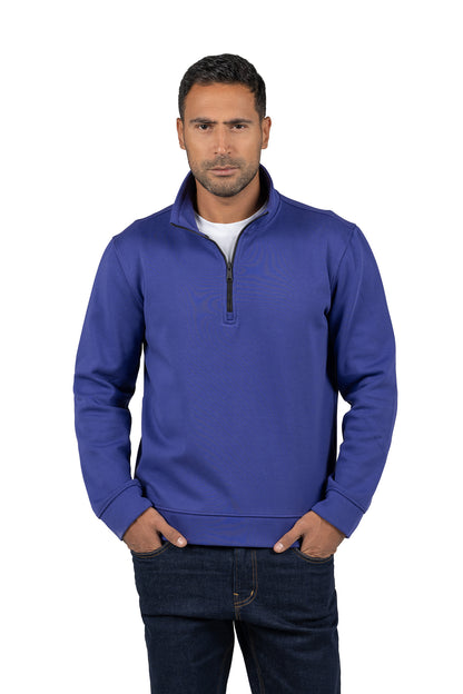 Men's Half-Zip Solid Sweatshirt – Purple