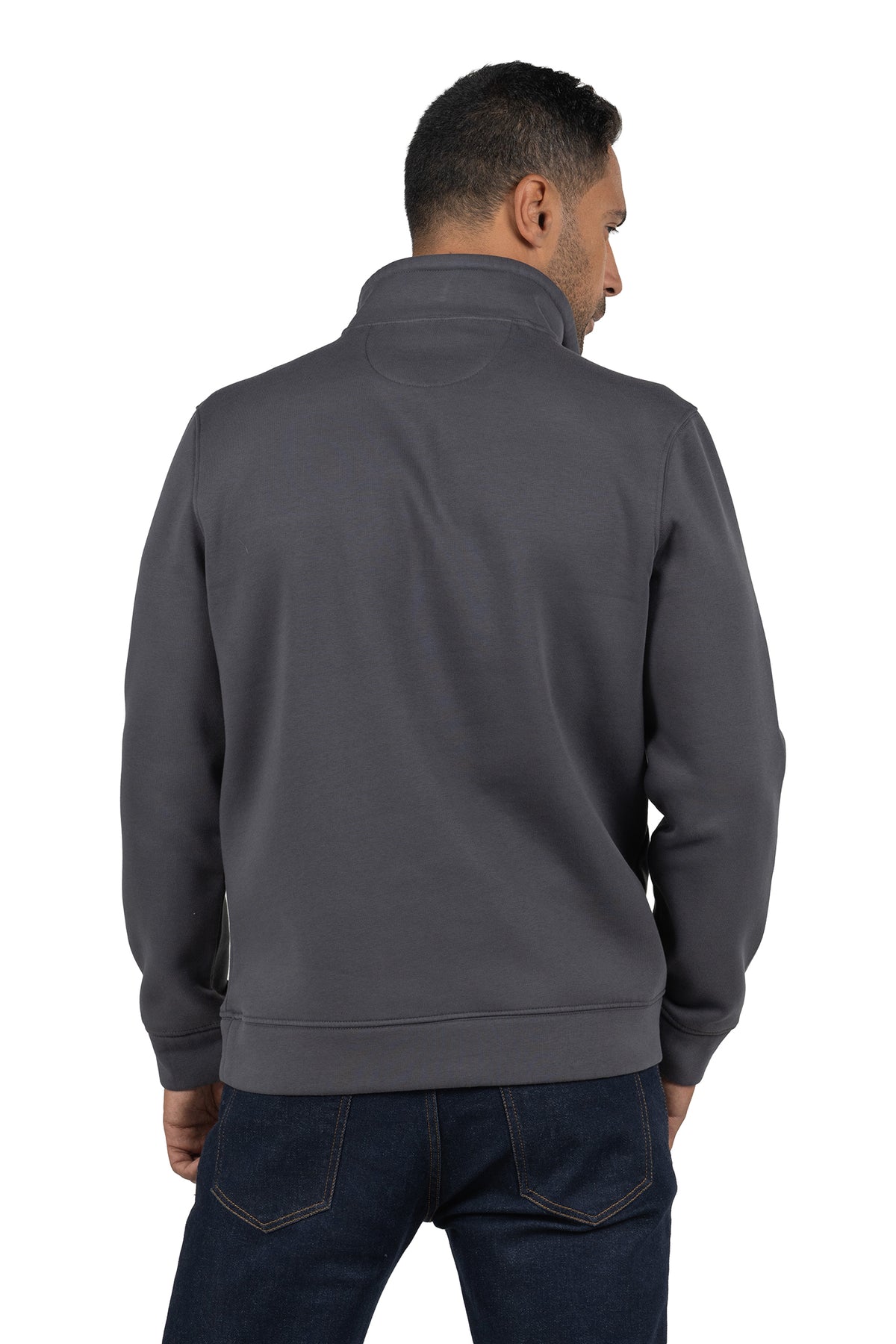 Men's Half-Zip Solid Sweatshirt – Shadow Grey