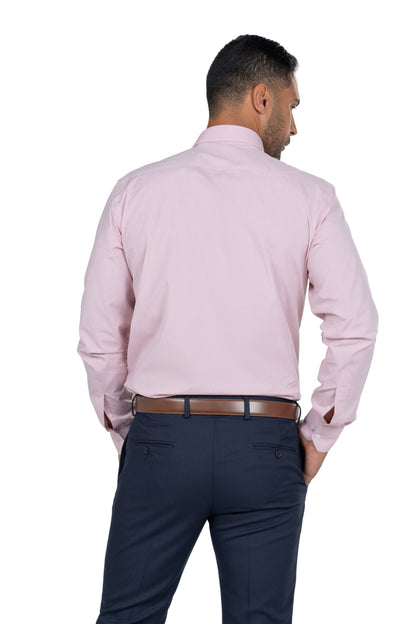 Men's Long Sleeved Chambray Shirt – Pink