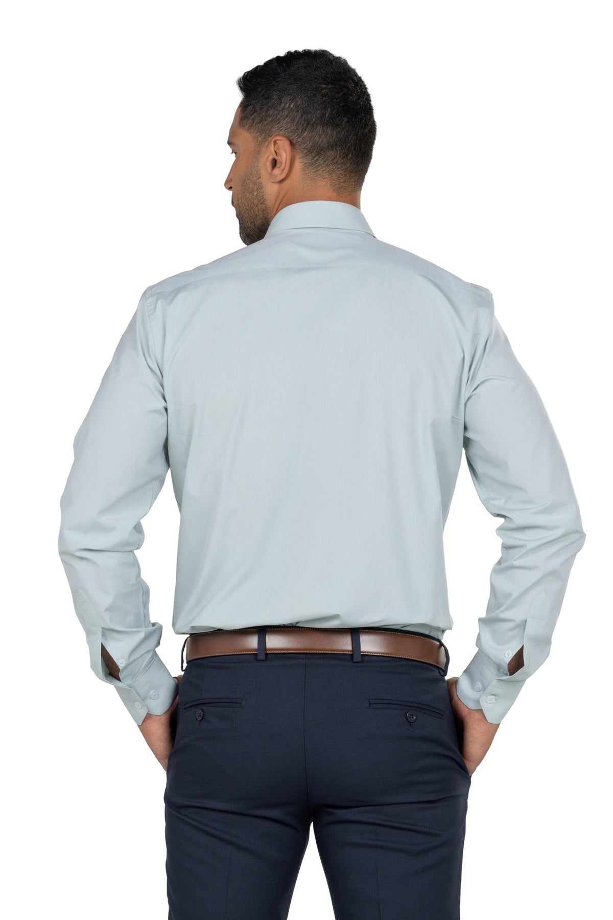 Men's Long Sleeved Chambray Shirt – Pistachio