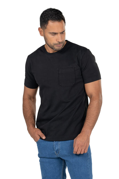 Men's Short Sleeved Heavy Jersey T-Shirt – Black