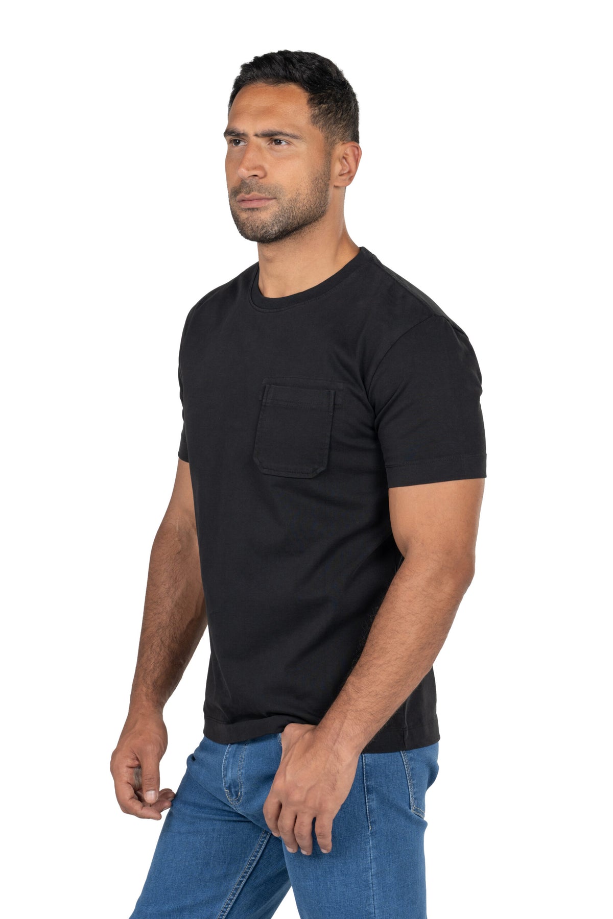 Men's Short Sleeved Heavy Jersey T-Shirt – Black