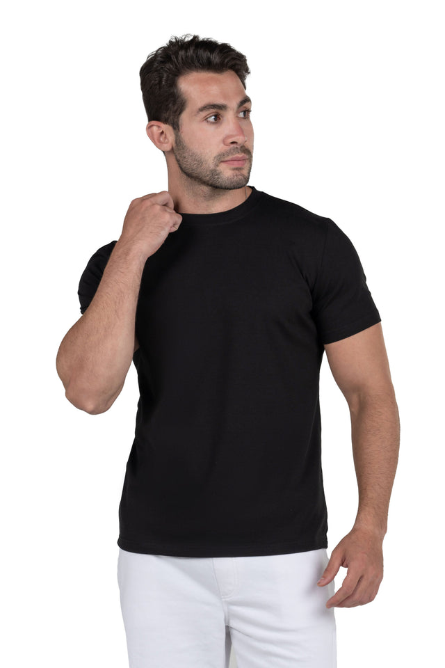 Men's Short Sleeved Undershirt – Black