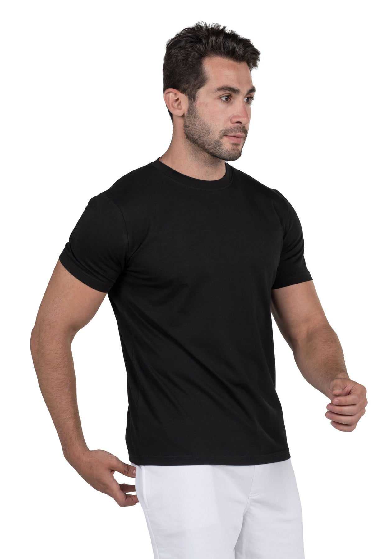 Men's Short Sleeved Undershirt – Black