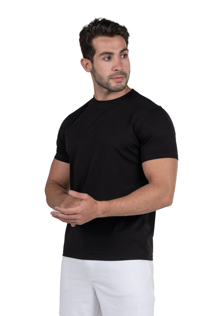 Men's Short Sleeved Undershirt – Black