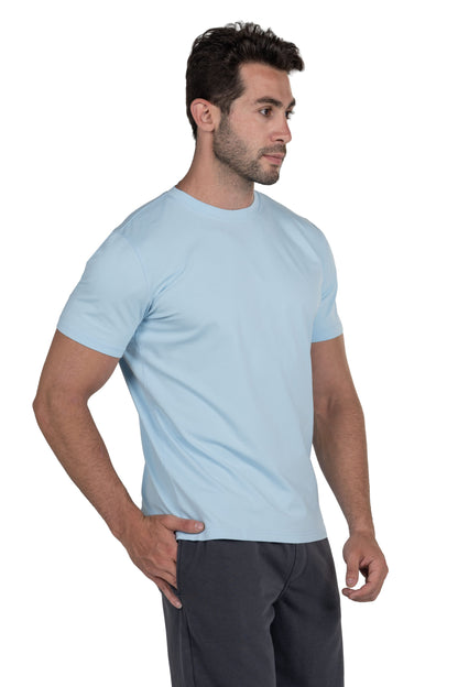 Men's Short Sleeved Undershirt – Light Blue