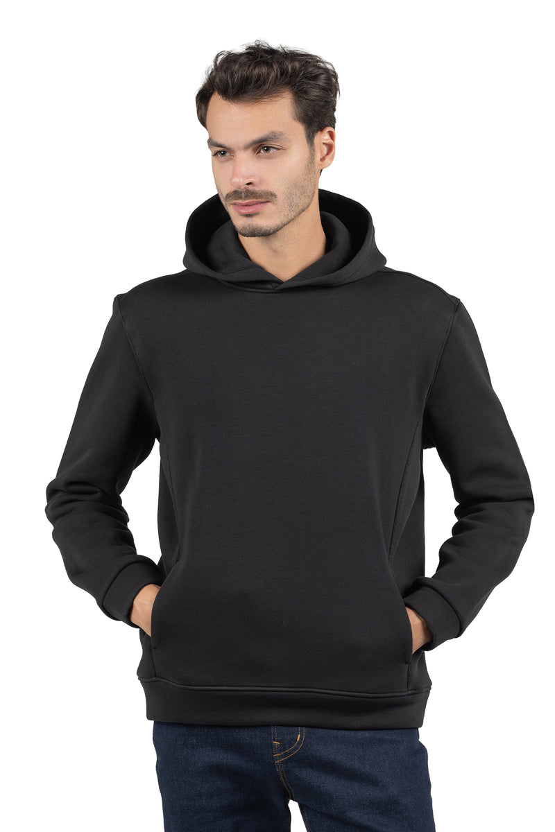 هودي رجالي سادة - أسود