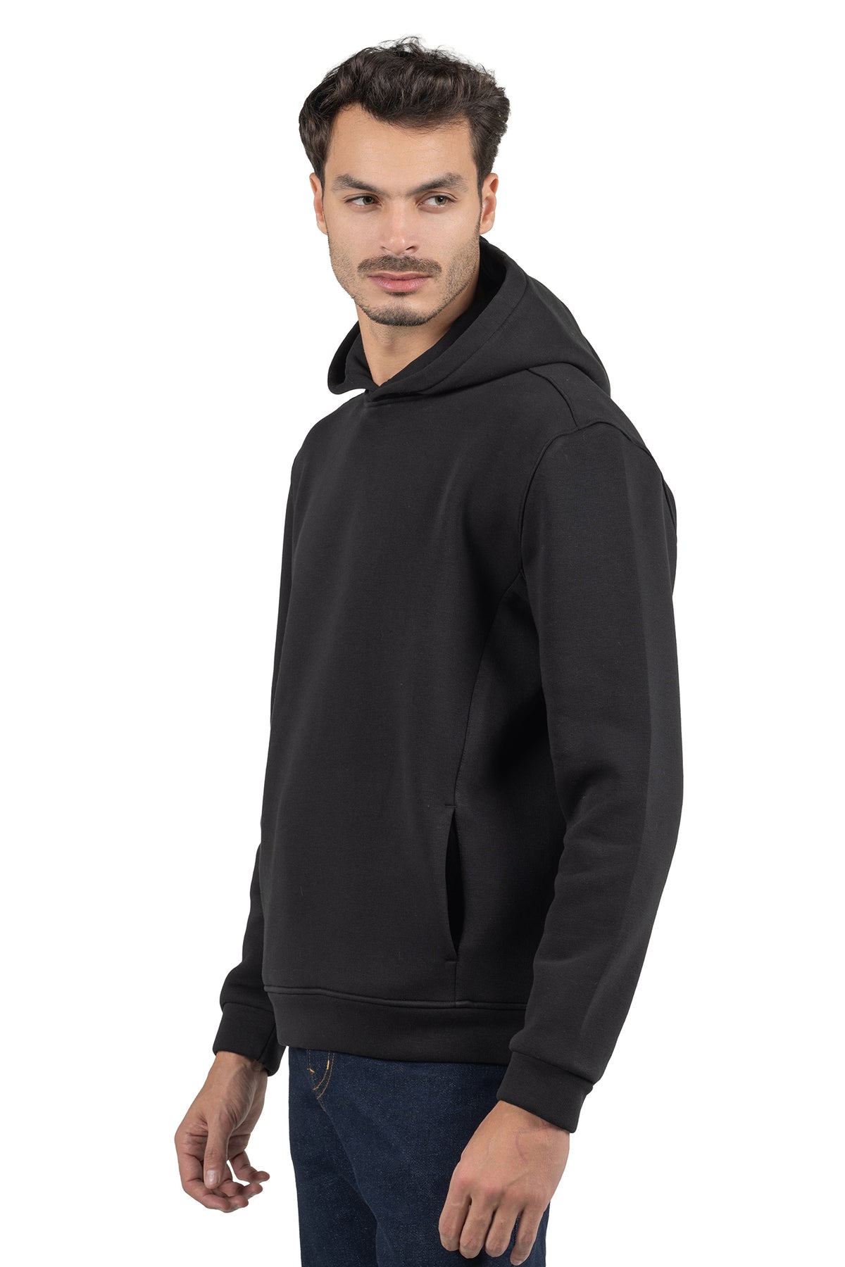 Men's Solid Hoodie – Black