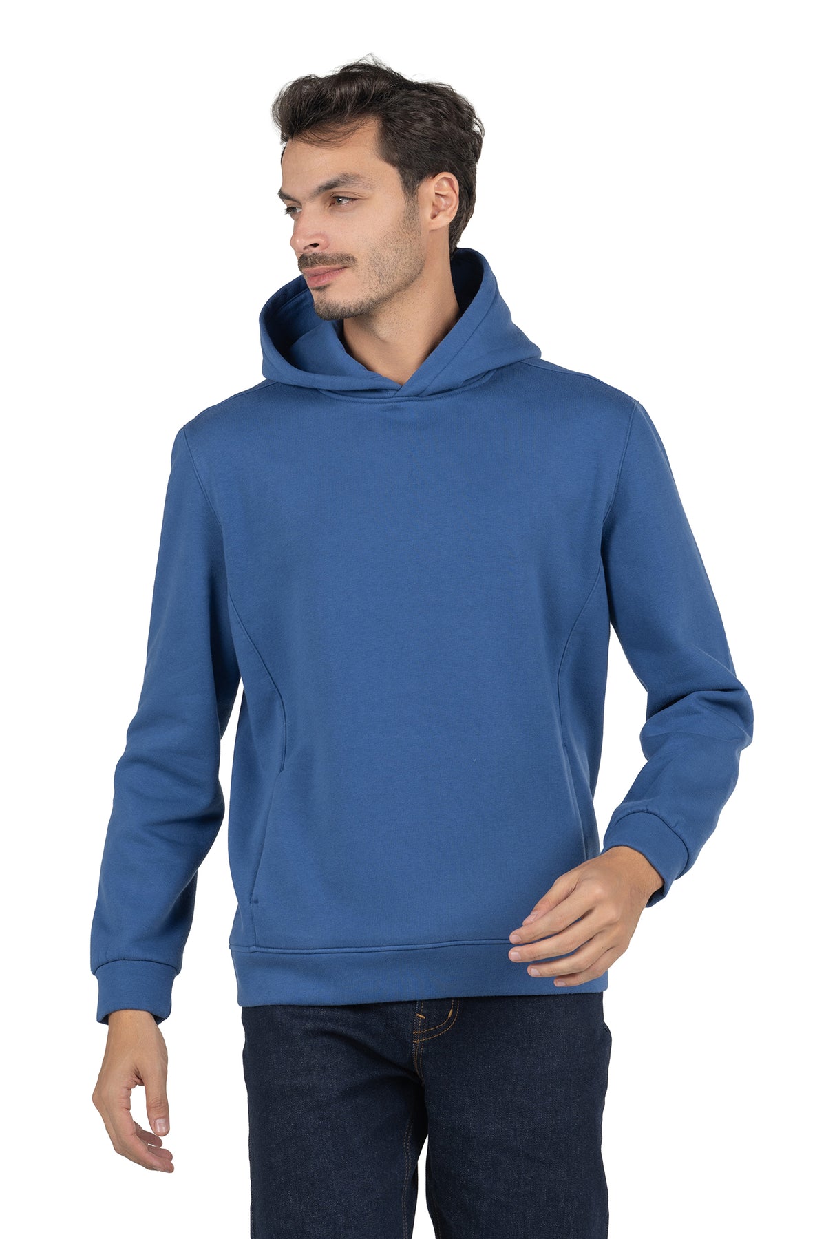 Men's Solid Hoodie – Dark Bue