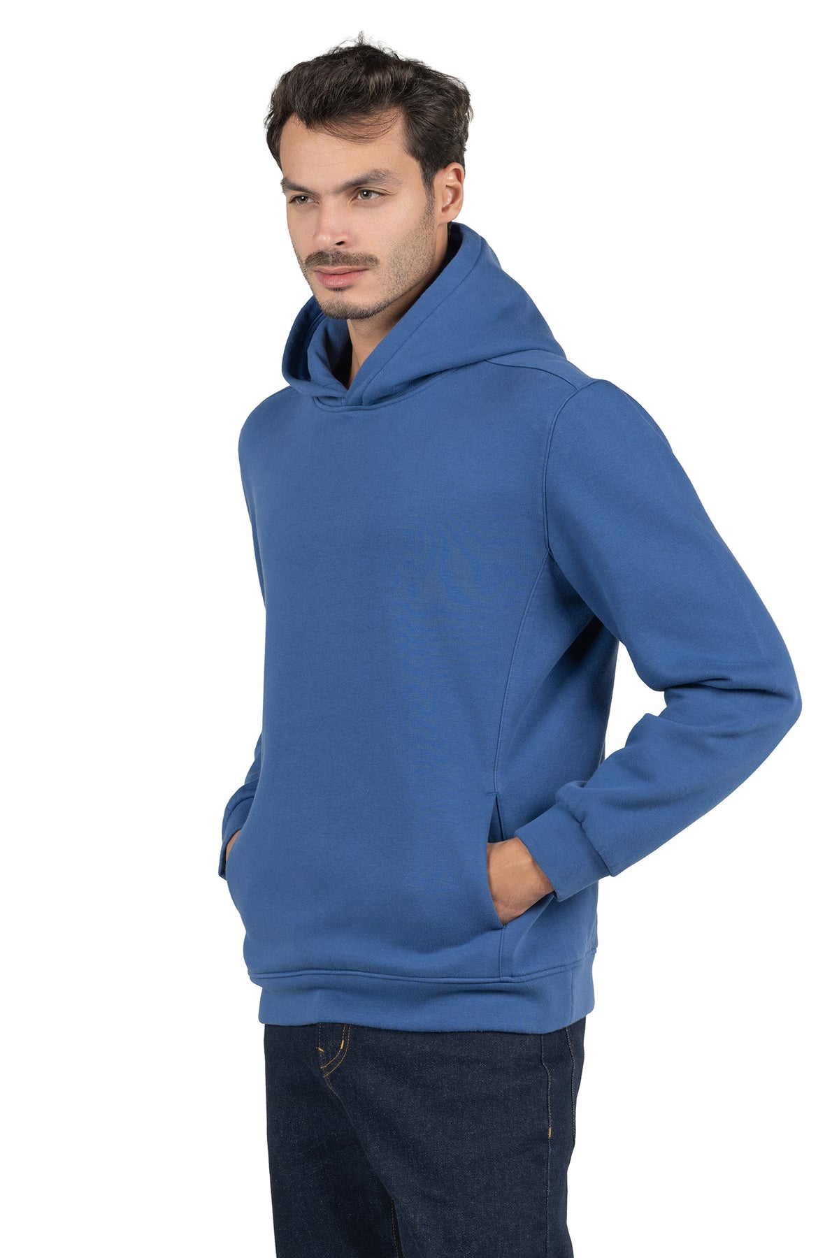 Men's Solid Hoodie – Dark Bue