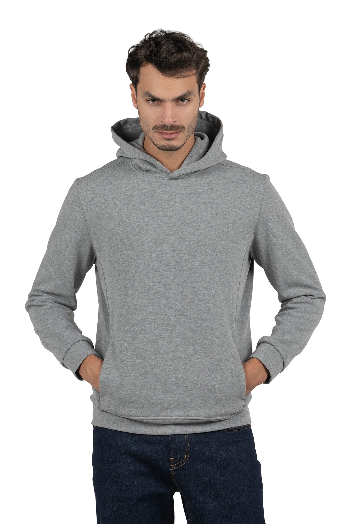 Men's Solid Hoodie – Grey