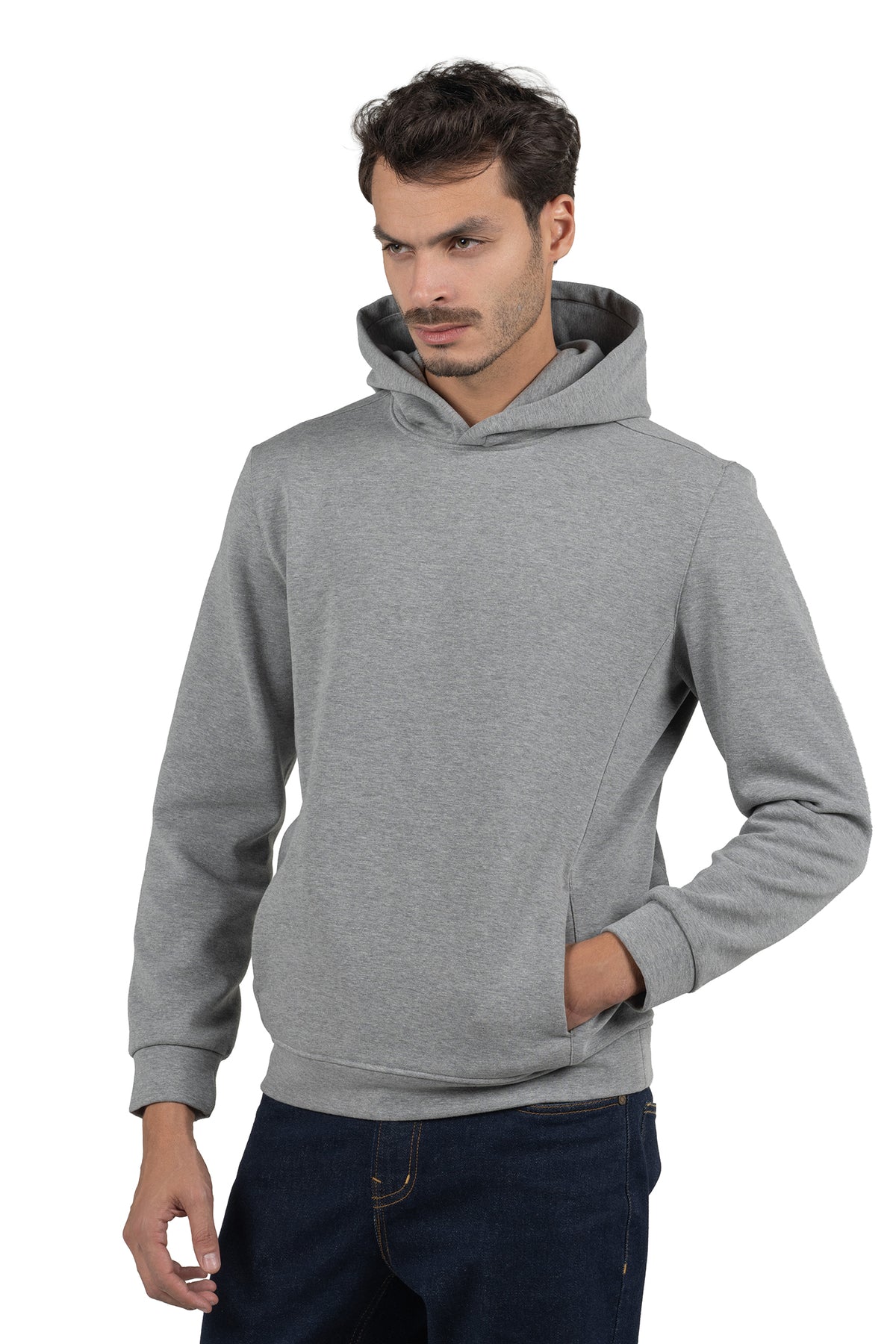 Men's Solid Hoodie – Grey