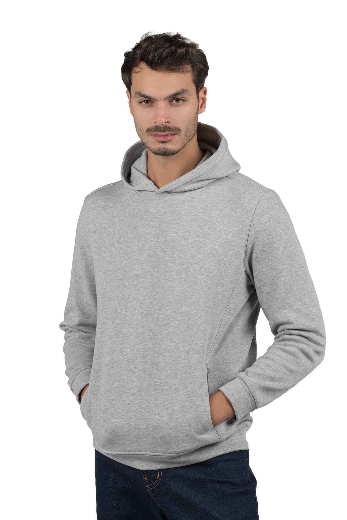 Men's Solid Hoodie – Light Grey