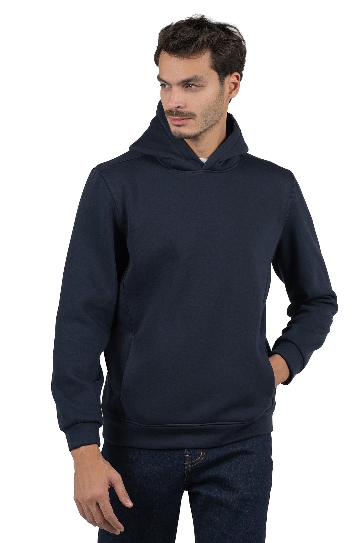 Men's Solid Hoodie – Navy