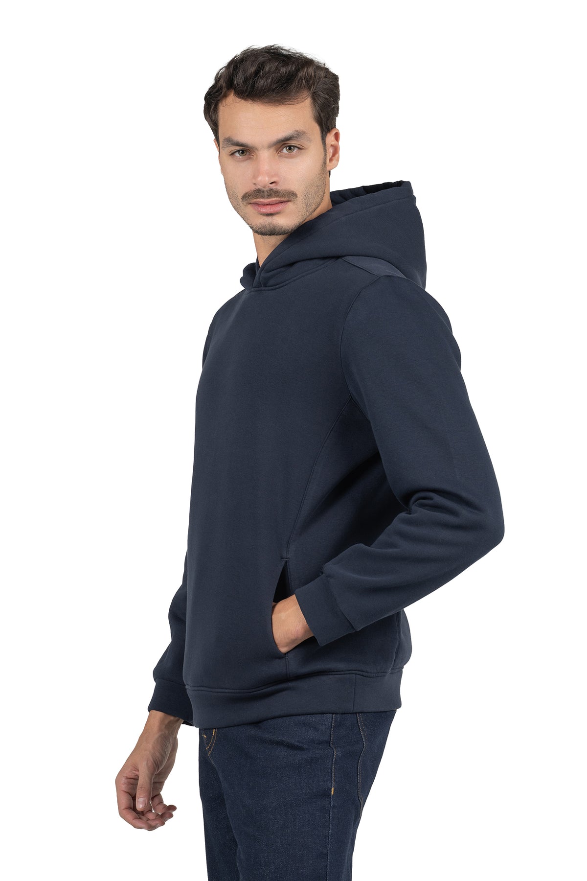 Men's Solid Hoodie – Navy