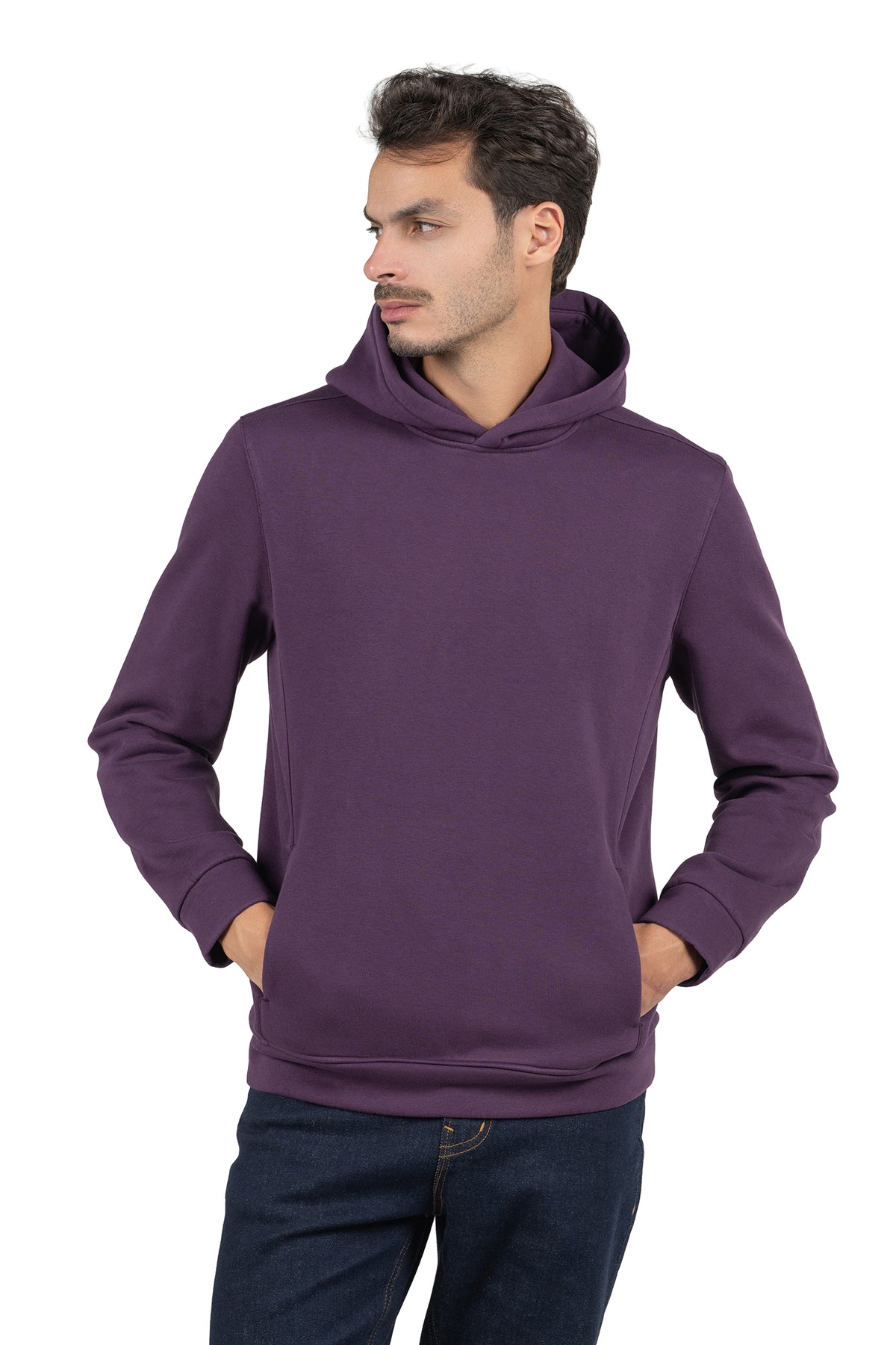 Men's Solid Hoodie – Purple