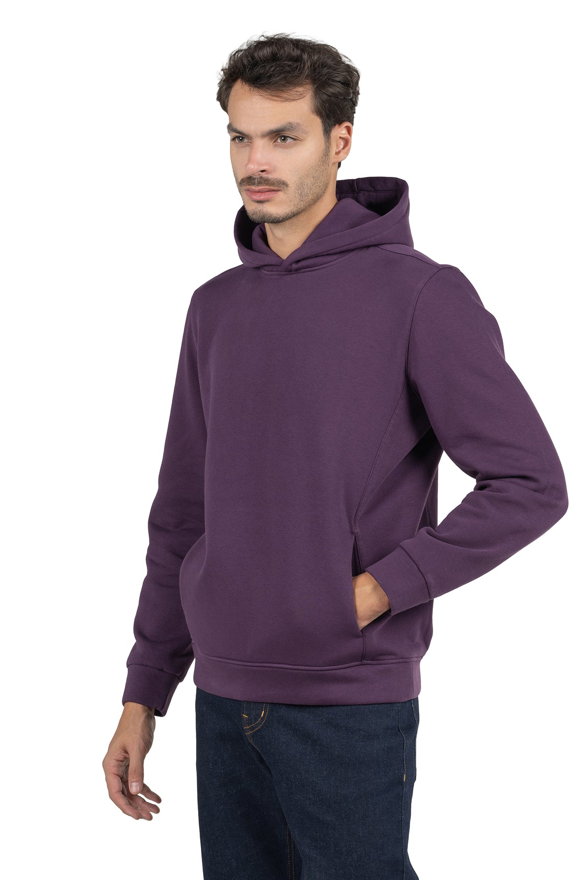 Men's Solid Hoodie – Purple