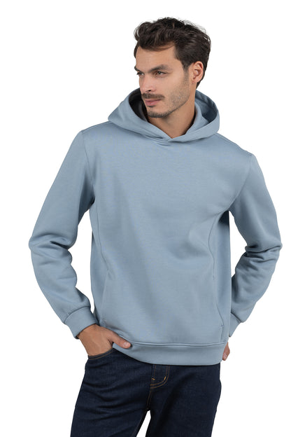 Men's Solid Hoodie – Stone Blue