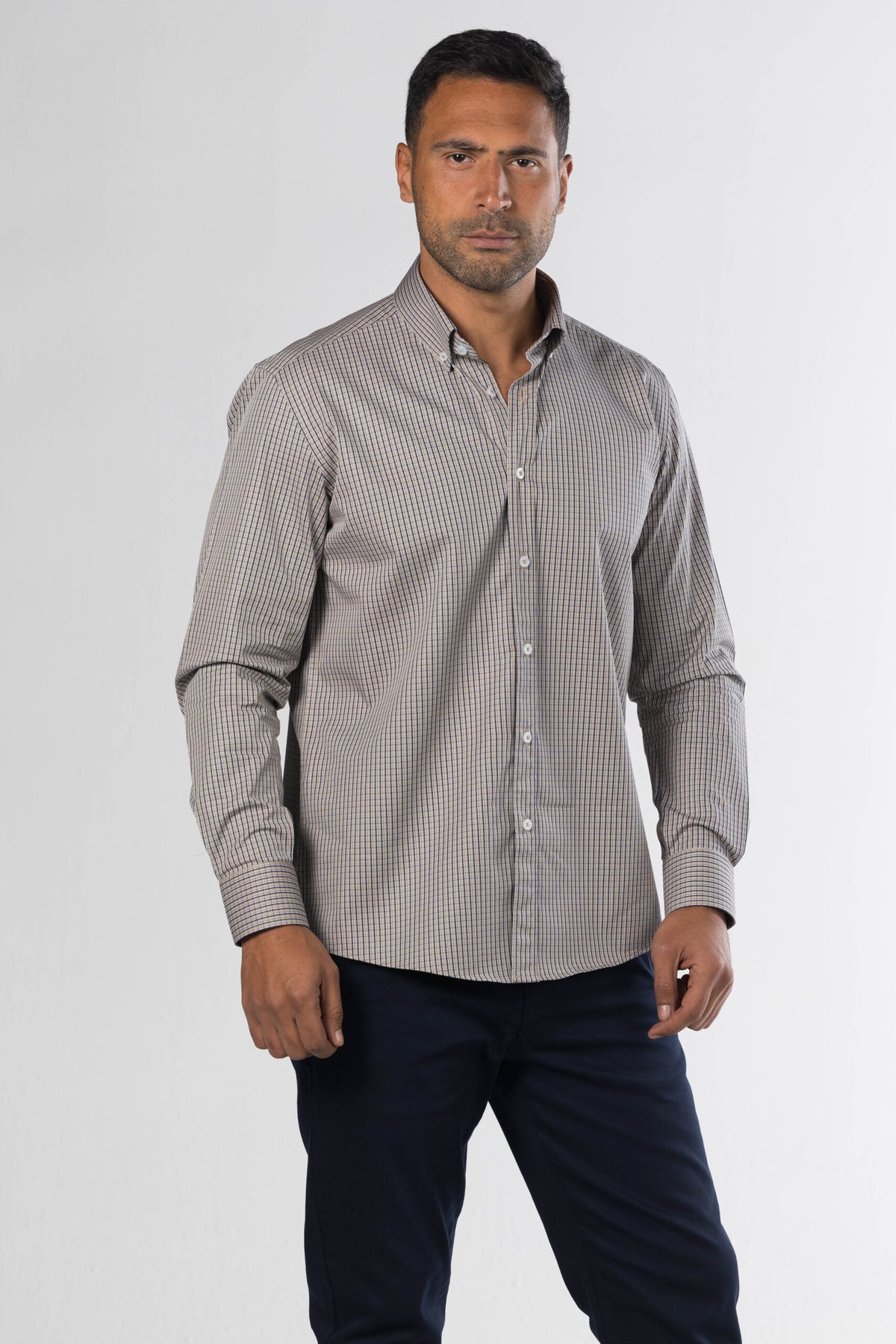 New Checkered Shirt – Brown/Navy