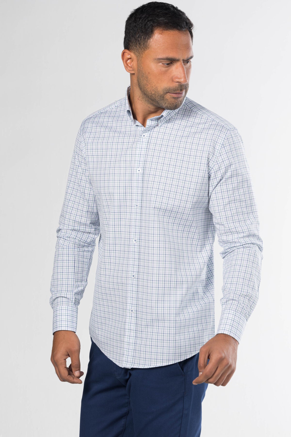 New Checkered Shirt – Green/Blue