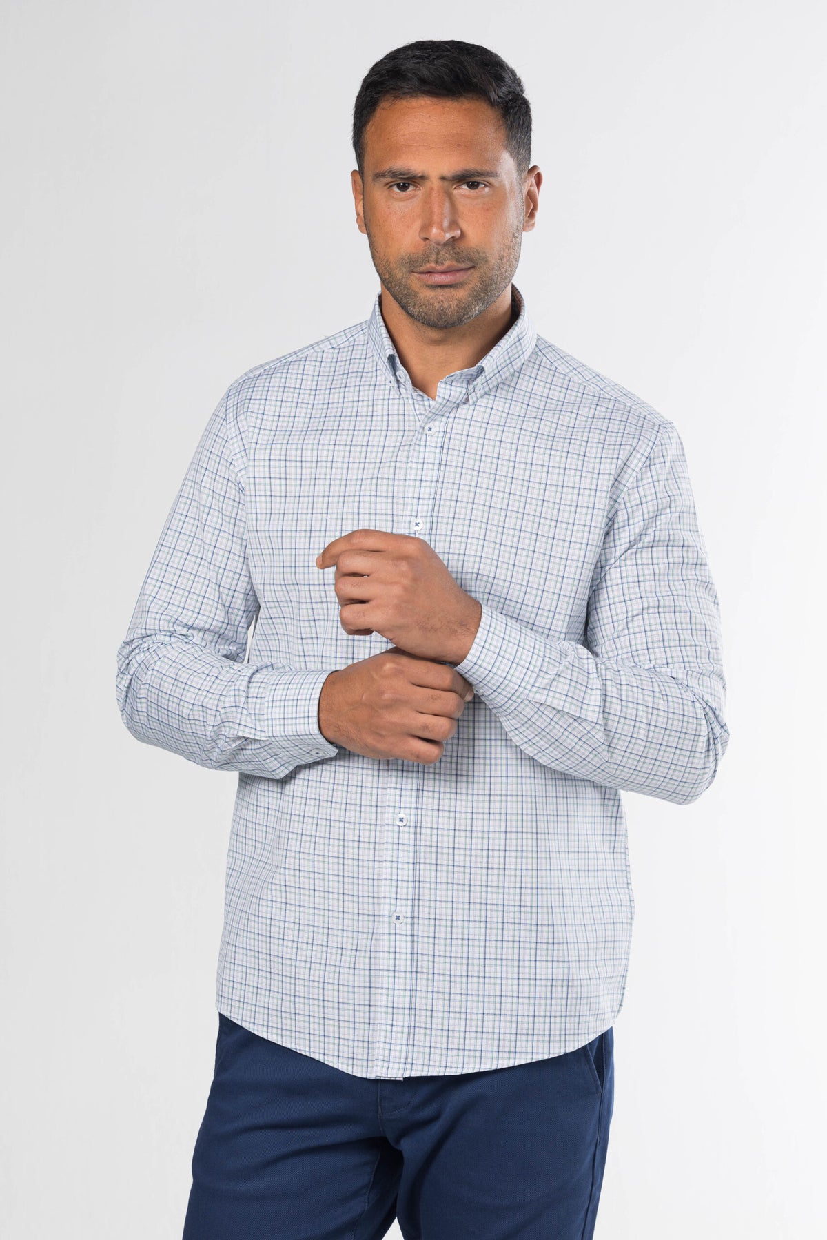 New Checkered Shirt – Green/Blue