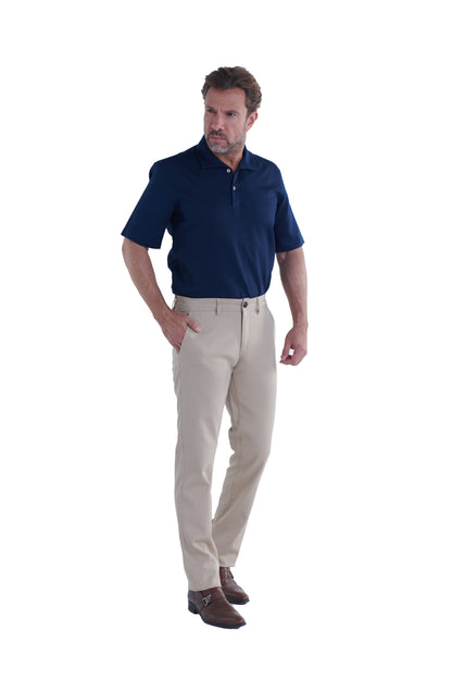 Regular Fit Canvas Trousers – Beige