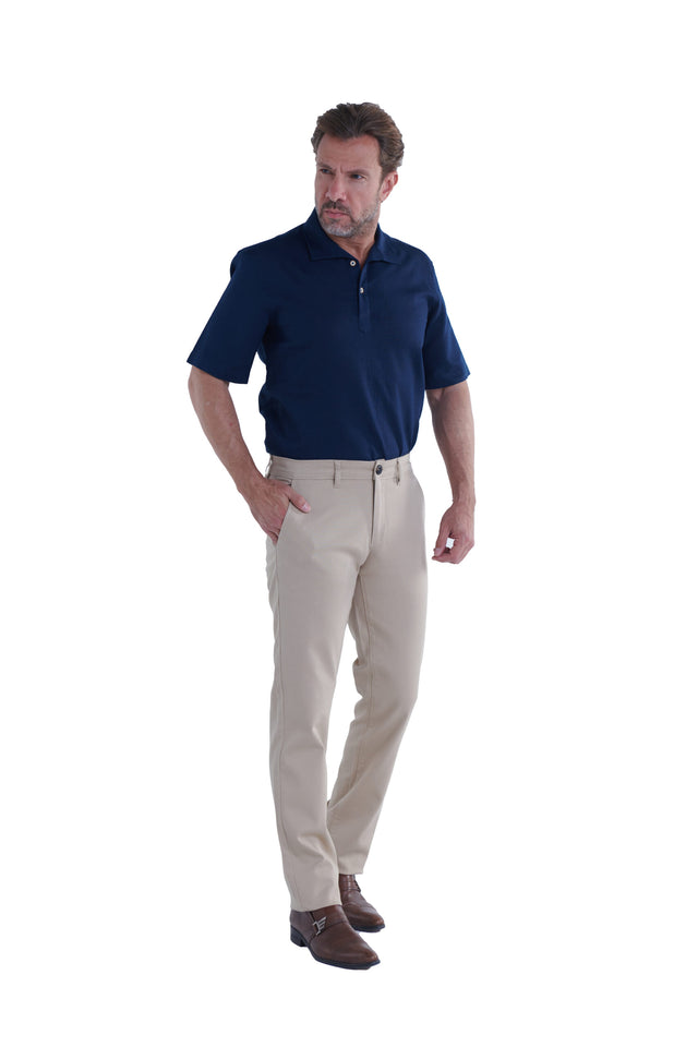 Regular Fit Canvas Trousers – Beige