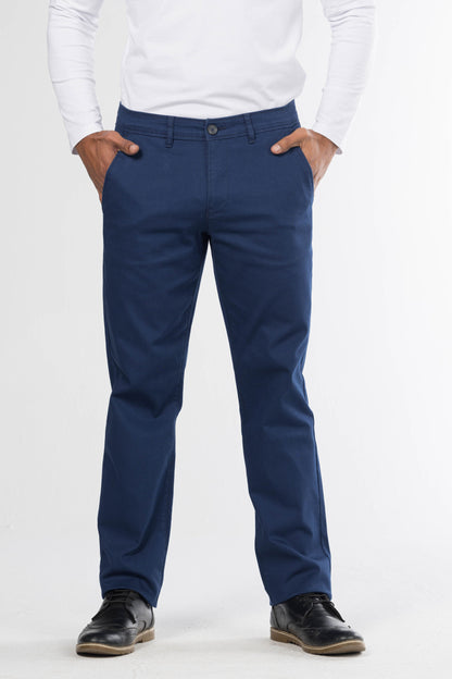 Regular Fit Canvas Trousers – Navy