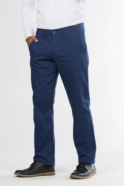 Regular Fit Canvas Trousers – Navy